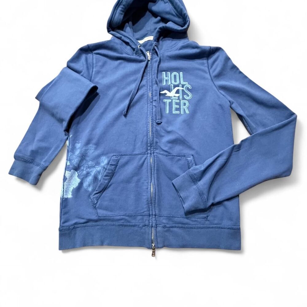 Hollister-co Women's Blue and Navy Jacket